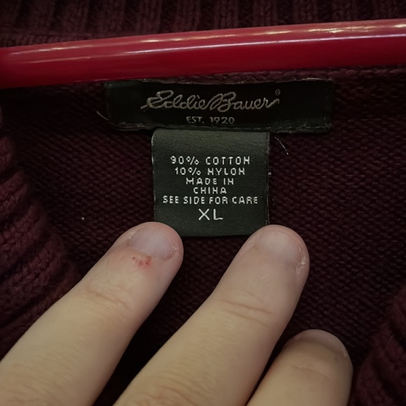 Eddie Bauer V Neck Cowl Neck Sweater - Picture 6 of 7